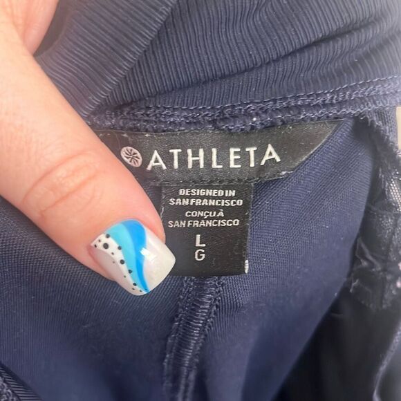 ✨Athleta Venice HIGH RISE Navy Sz Large Jogger✨ - Picture 7 of 9